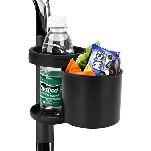 Universal Wheelchair Cup Holder Durable ABS Plastic Double Cup Holder Drink Bottle Organizer For Walker Stroller