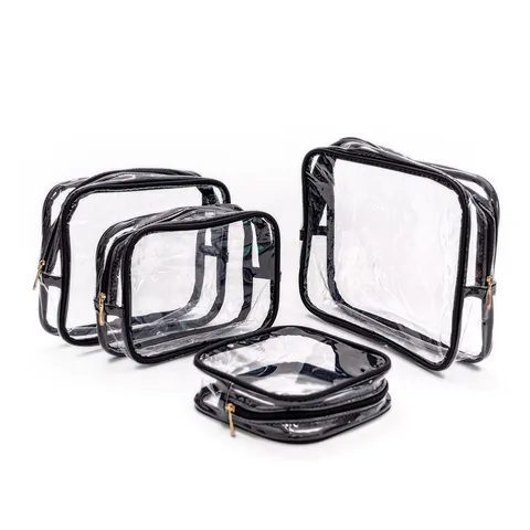 PVC Transparente Wasserdichte Kosmetiktasche Tragbare Staubdichte Outdoor Reise Toilettenartikel Waschtasche Minimalistische Klare Make-up Aufbewahrungstasche
