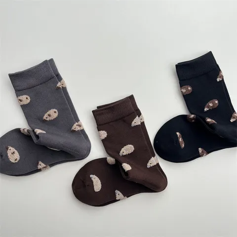 Damen Süße Meerschweinchen Tier Jacquard Wadenlange Socken Süß Japanischer Stil Baumwolle Lässig Winter Warm Mode Strümpfe