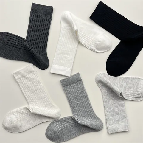 Calcetines Crew de Mezcla de Seda de Morera de Color Sólido Casual para Mujer Cómodos Transpirables Elásticos
