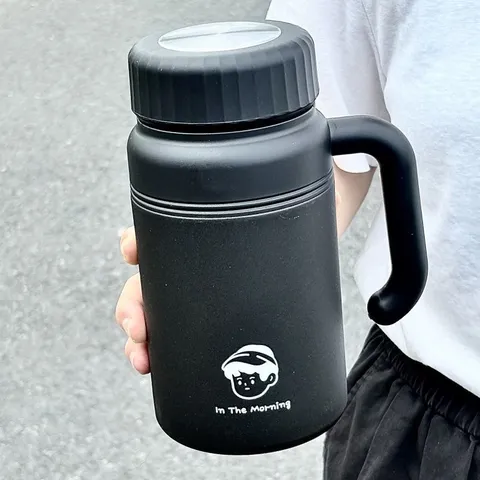 Tazza Termica in Acciaio Inossidabile Bottiglia d'Acqua Isolata Portatile Con Infusore per Tè E Manico Per Ufficio All'aperto