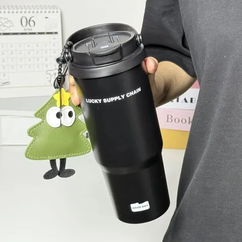 800ml Stainless Steel Insulated Tumbler With Lid And Straw Portable Car Water Bottle Dual Drink Vacuum Cup With Handle