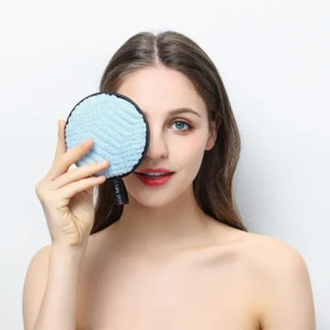Wiederverwendbares Mikrofaser Make-up Entferner Pad Waschbarer Reinigender Gesichts-Puff Weiches Make-up Entfernungs-Handtuch mit Aufhängeschlaufe