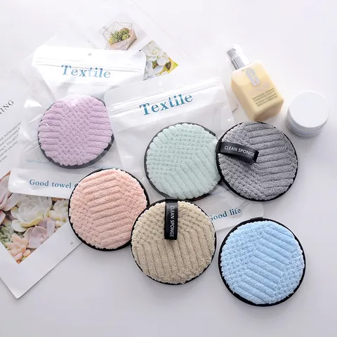 Wiederverwendbares Mikrofaser Make-up Entferner Pad Waschbarer Reinigender Gesichts-Puff Weiches Make-up Entfernungs-Handtuch mit Aufhängeschlaufe
