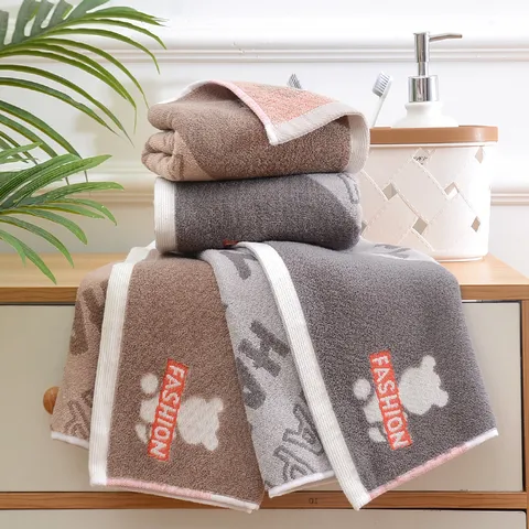 Reine Baumwolle Verdickt Badetuch Weich Saugfähig Jacquard Gesichtstuch Für Paare Erwachsene Täglichen Gebrauch Schnelltrocknend Handtuch