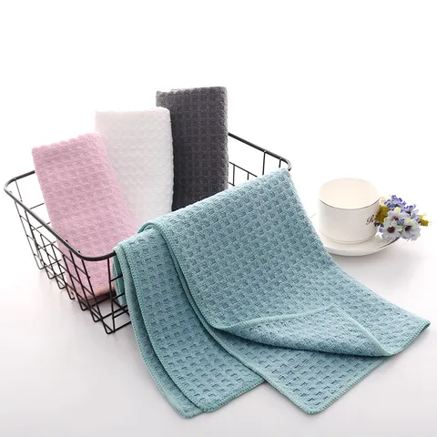 Waffle Weave Bath Towel Adult Absorbent Quick Drying Soft Skin-Friendly Face Towel Home Hotel Bathroom Towel