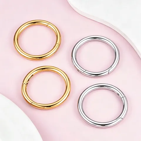 Stainless Steel Spring Round Clasp Metal O Ring Carabiner For DIY Jewelry Making Necklace And Bag Accessories
