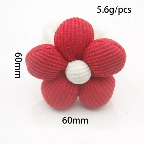 Ronds de Serviette en Tissu Fait Main Rembourré de Coton Fleur à Cinq Pétales Supports de Serviette Minimalistes Pour Table de Restaurant de Mariage