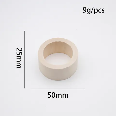Rond de Serviette en Bois Couleur Unie Minimaliste Élégant Polyvalent Décoration de Table d'Hôtel Porte-Serviette