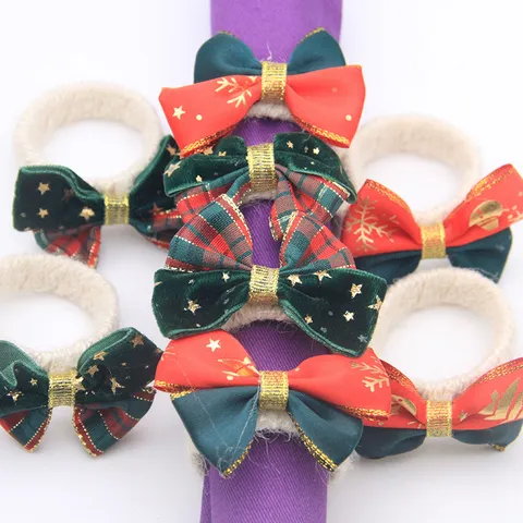 Ronds de Serviette Faits Main en Corde de Chanvre Nœud de Noël Décoration de Table de Fête Hôtel Dîner Porte-Serviette