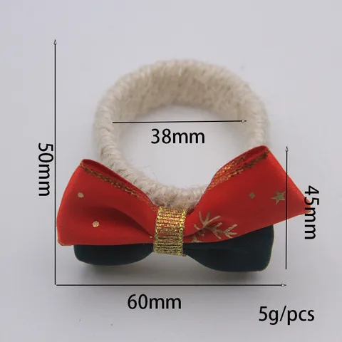 Ronds de Serviette Faits Main en Corde de Chanvre Nœud de Noël Décoration de Table de Fête Hôtel Dîner Porte-Serviette