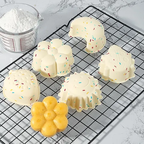 Silicone Muffin Cup Cake Mold Cute Animal Fruit Shaped Baking Molds For Pudding Tart DIY Kitchen Bakeware