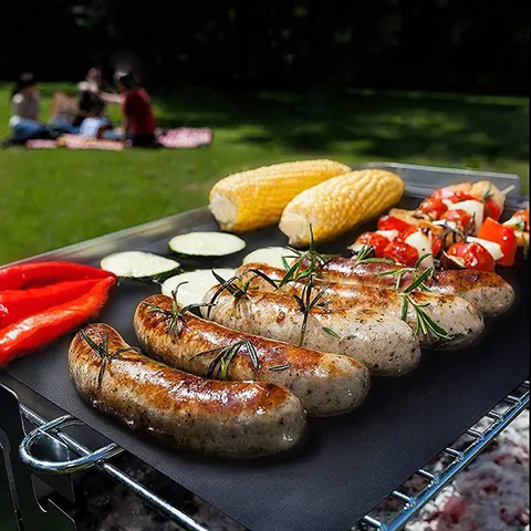 Anti-Aanbak Teflon BBQ Grillmat Hittebestendige Herbruikbare Bakplaat Voor Buiten Camping Barbecue Bakmat Keuken Gereedschap