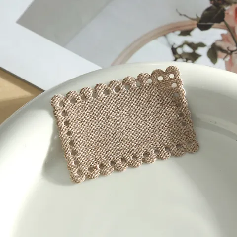 Geborduurde Polyester Stoffen Patch Kantafwerking Applicatie DIY Handgemaakte Kleding Decoratieve Badge Patch Accessoires