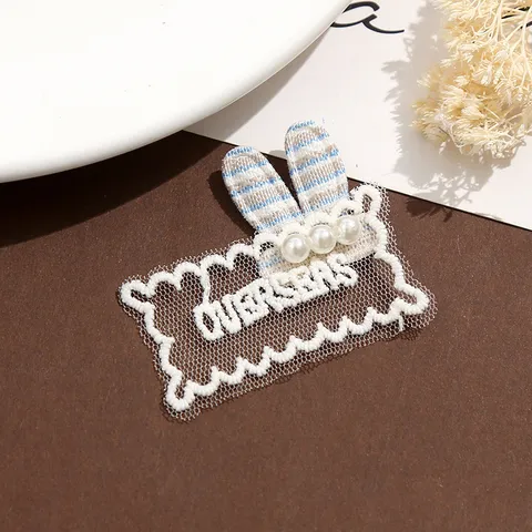 Schattige Cartoon Kanten Stoffen Patches DIY Strik Hart Geborduurd Applique Kleding Accessoires Decoratieve Patches