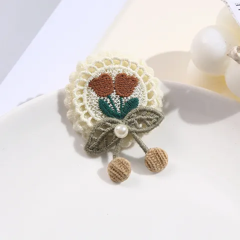 Kant Afwerking Borduurwerk Patch Leuke Bloem Vlinder Tulp Kersen Parel DIY Handgemaakte Kleding Applique
