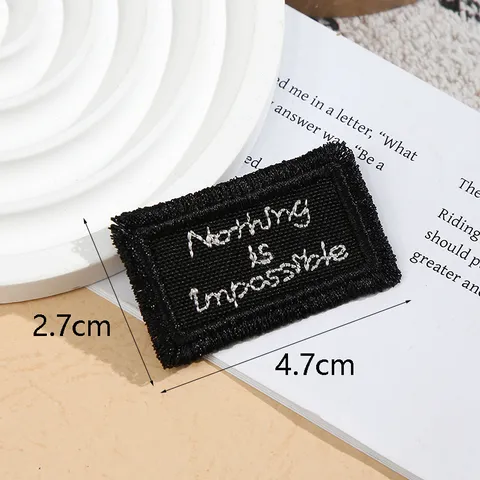 Handmade DIY Woven Cloth Labels Embroidered Letter Patches Clothing Accessories