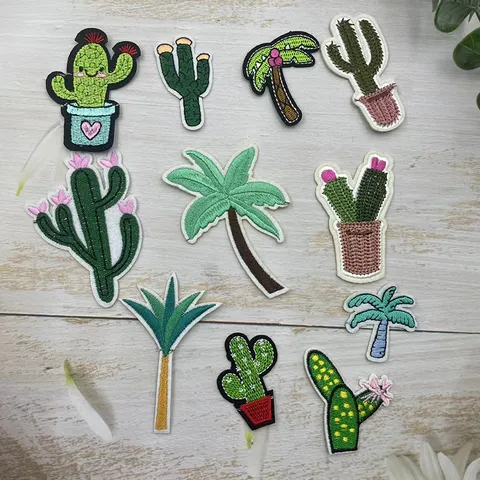 Klassieke Planten en Fruit Geborduurde Stoffen Patches DIY Strijken Op Decoratieve Applique Voor Kleding