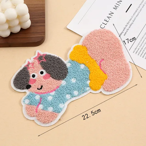 Cartoon Hond Badstof Borduurwerk Opnäher Schattige Teckel Dalmatie DIY Kleding Accessoires Applicatie Decor