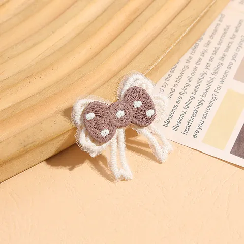 Kant Borduurwerk Bloem Kers Konijn Strik Patch DIY Haarspeld Kleding Naai Accessoires Decoratieve Applique