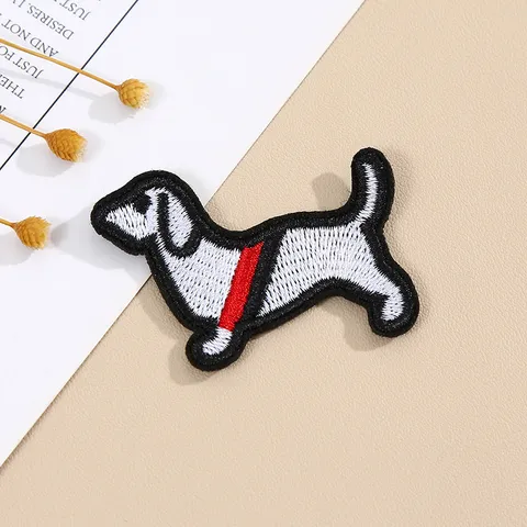 Cartoon Towel Embroidery Puppy Dog Patch Cute DIY Iron On Patches Clothing Accessories