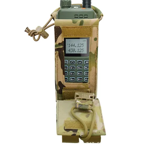 Portable Tactical Radio Intercom Pouch Outdoor Sports Molle System Durable Nylon Walkie Talkie Bag For Men