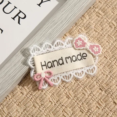 Handgemachte DIY Spitzenstickerei Stoffaufnäher Süße Schleife Buchstabe Stoff Flicken Applikation Kleidungsstück Nähzubehör Für Kleidung