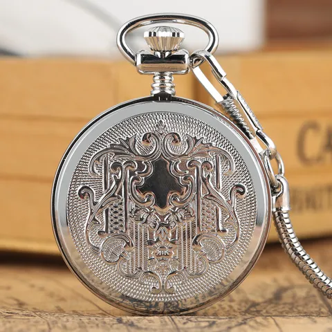 Vintage Mechanical Pocket Watch For Men Women Luminous Dial Manual Wind Pocket Watch With Round Snake Chain