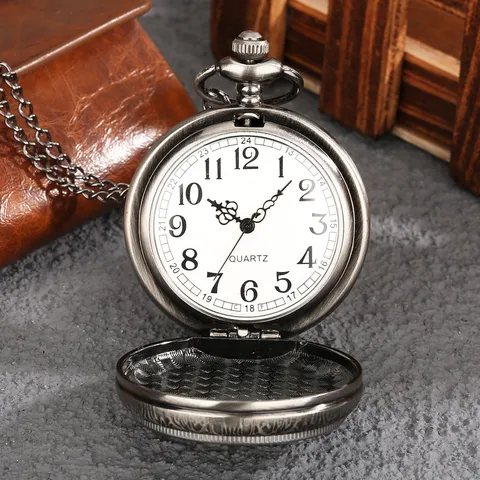Vintage Quartz Pocket Watch Zodiac Constellation Pattern Antique Silver Alloy Mechanical Pocket Watch Necklace Gift