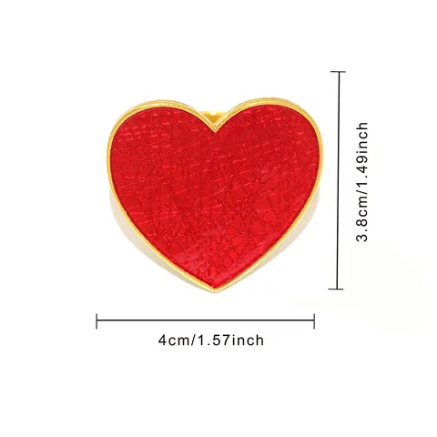 Portatovagliolo a Cuore San Valentino in Lega Metallica Rosso e Oro Supporto per Tovaglioli per Festa di Matrimonio Decorazione Tavola