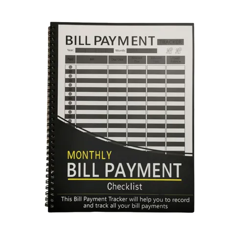 Bill Payment Tracker Notebook Financial Budget Planner Monthly Expense Ledger Spiral Bound Journal Office Supplies