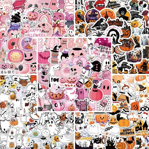 Halloween Wasserdichte Cartoon Graffiti Aufkleber Abziehbilder Süß Gruselig Kürbis Geist DIY Koffer Handyhülle Dekoration