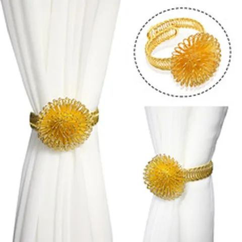 Moderno Minimalista Metallo Fermatenda Fatto a Mano Palla di Filo Molla Fermatenda Decorativo Accessori per Finestre