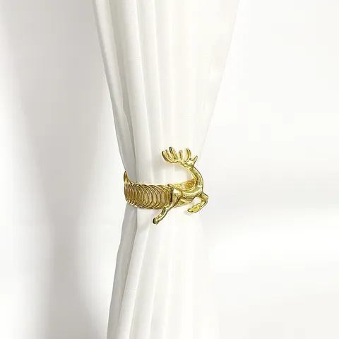 Fermatenda Cervo di Natale Metallo Molla Fermacravatta per Tendaggi Oro Argento Oro Rosa Decorazione Casa