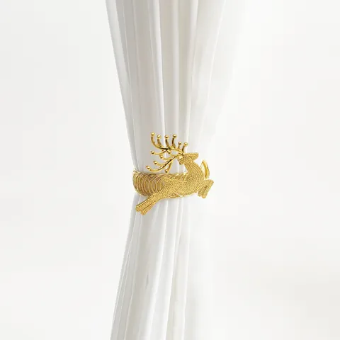 Fermatenda per Tende con Alce Natalizio Clip a Molla in Metallo Fermagli Decorativi Moderni Minimalisti per Finestre Decorazioni Casa