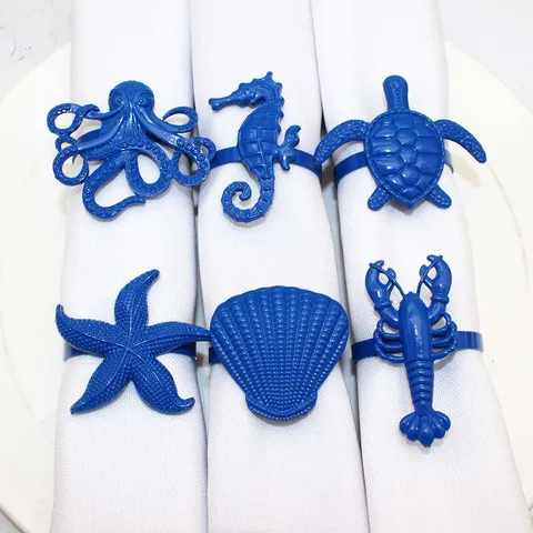 Portaserviettoni in Lega Tema Oceano Astice Stella Marina Cavalluccio Marino Supporti per Tavolo da Pranzo Decorazione