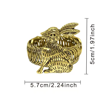 Vintage Metal Curtain Tieback Gold Rabbit Design Spring Ring Drapery Holdback Home Decor Window Treatment Accessory