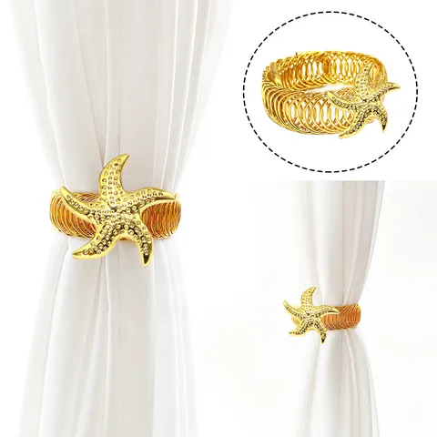 Minimalista Metallo Stella Marina Fermatenda Molla Fermatenda Decorativo Drappo Clip Accessorio Finestra