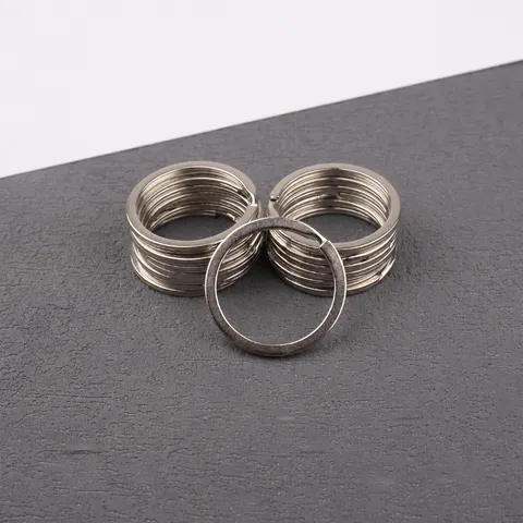 Durable Metal Flat Split Key Rings Double Layer Smooth Key Rings For Car Keys And DIY Hardware Accessories