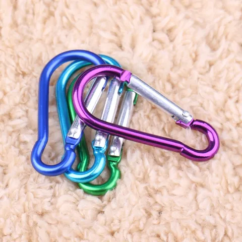 Aluminum Alloy Gourd Shape Carabiner Outdoor Camping Hiking Snap Hook Multi Purpose Spring Clip Key Ring