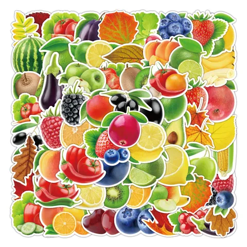 Cute Fruit Aesthetic Waterproof Vinyl Stickers For Laptop Water Bottle Luggage Helmet Decals Craft Supplies