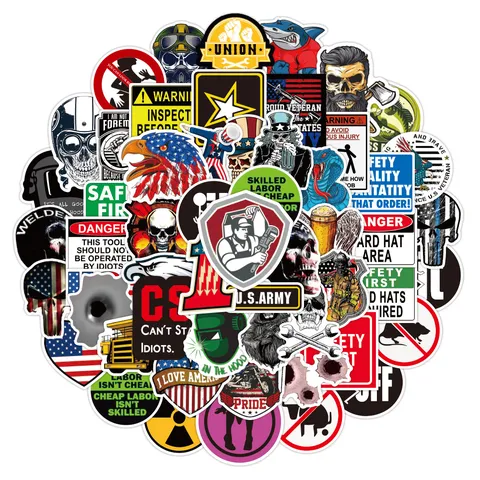 Autocollants de Graffiti de Dessin Animé Imperméables Pack de Stickers en Vinyle Pour Casque Guitare Ordinateur Portable Skateboard