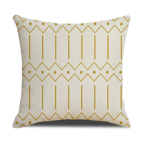 Modern Minimalist Geometric Pattern Printed Linen Pillow Cover Home Office Sofa Decorative Throw Pillow Case Without Insert