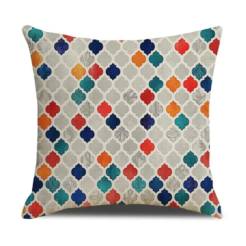 Modern Minimalist Linen Pillow Cover Geometric Print Decorative Throw Pillow Case For Sofa Bedroom Home Decor