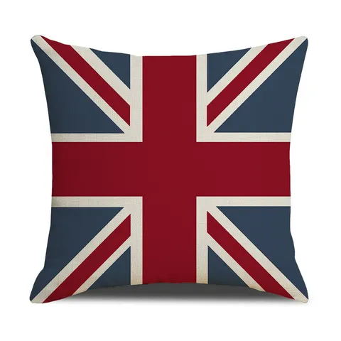 Cross Border European American National Flag Printed Pillowcase World Cup Fan Home Decor Linen Pillow Cover