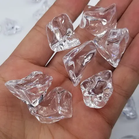 Heldere Acryl IJsblokjes Nep Verpletterde IJsstenen Transparante Plastic Edelstenen Voor DIY Sieraden Haard Decor Fotografie Rekwisieten