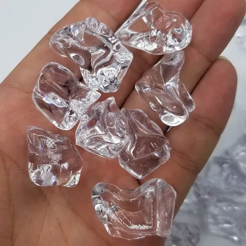 Heldere Acryl IJsblokjes Nep Verpletterde IJsstenen Transparante Plastic Edelstenen Voor DIY Sieraden Haard Decor Fotografie Rekwisieten