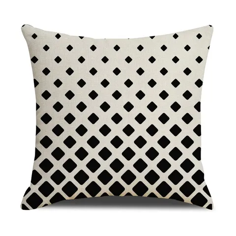 Modern Minimalist Geometric Linen Throw Pillow Cover Abstract Line Dot Printed Decorative Cushion Cover For Living Room Sofa Home Decor