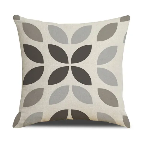 Modern Minimalist Linen Pillow Cover Geometric Grid Throw Pillow Case Decorative Cushion Cover For Sofa Living Room Home Decor