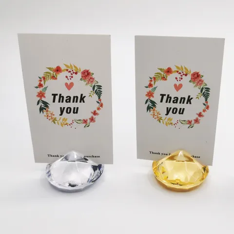 Portatarjetas de Lugar de Diamante de Cristal Acrílico Champán Oro Rosa Soporte de Número de Mesa Clip de Mensaje de Escritorio Decoración de Boda